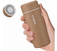 Exllena Mini bouteille isotherme de 250 ml avec couvercle en acier inoxydable, petite gourde sous vide à double paroi - Ultra compacte, 100 % anti-fuite, maintien de la température de 8 à 12 heures