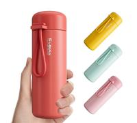 Exllena Mini Gourde Isotherme 200ml, Petite Bouteille Isotherme en Acier Inoxydable pour Boissons Chaudes et Froides, Mini Flask Facile à Transporter - 100% étanche (Rouge)