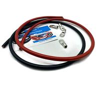 eXODA kit de câbles de batterie 25mm2 4x M8 rouge noir gravado | Contenu du jeu, 2 câbles (1m rouge, 1m noir), 4 cosses, ouverture de vis 5,6 mm, norme H07VK, possibilités d'utilisation poly