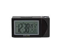Explore Scientific Horloge Radio-pilotée avec Projection de l'heure à 180° | Port USB pour la charge, double heure, double alarme et calendrier.