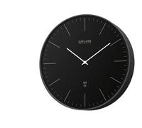 Explore Scientific RAC1004 Horloge Murale diamètre 25 cm, radiocommandée, Mouvement précis, Pas Besoin de réglage, Design Contemporain, sans numéros, Plastique, Noir
