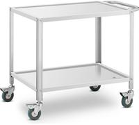 Expondo Royal Catering Chariot de service - Acier inoxydable - 2 plateaux - Dimensions : 80 x 57 cm - 300 kg - 53 cm d'écart -
