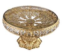 Exposition de fruits, Panier à fruits, assiette à Dessert, plateau sur pied en verre métallique, assiette à fruits en verre, bol de service for bonbons, salade, collations, pâtisserie, gâteau
