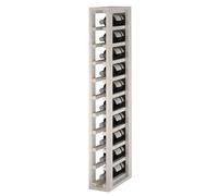 Expovinalia Casier à Vin Vertical en Bois pour 10 Bouteilles - Meuble Range Bouteille Type Wine Rack, Étagère à Vin, Porte Bouteilles Bois, Rangement Vin Élégant 105 x 13 x 32 cm Blanc