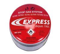 Express, 8191, Cartouche Butane Sécurisée, 190g, Stop Gaz System Version en 417/2012, Type 200, Recommandée pour les lampes à souder Express, Réf. 8200, 8700, 8800 et 8900,le réchaud à gaz réf. G5800
