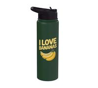 Expression amusante « I Love Bananas » Stainless Steel Insulated Water Bottle