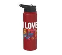 Expression « I Love Art Enthusiast » Stainless Steel Insulated Water Bottle