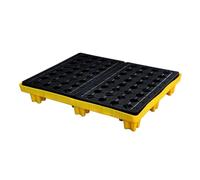 exproyzk Plateforme De Rétention Modulaire pour Usine | Bac En Plastique, Palette Étanche Pour Le Stockage De Fûts D'huile(123*105*17cm)