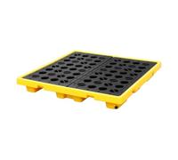 exproyzk Plateforme De Rétention Modulaire pour Usine | Bac En Plastique, Palette Étanche Pour Le Stockage De Fûts D'huile(128*128*17cm)