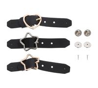EXQUIMEUBLE Boucles de Ceinture en Cuir Pu Accessoires Classiques 3pcs Détails Délicats, Faciles à Installer pour Jupe Plissée Noire pour DIY et Assortir Jupe à Carreaux