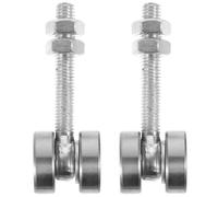 EXQUIMEUBLE Ensemble 2 Roulettes pour Porte Coulissante Galet Double Roulement en Fer Galvanisé Adapté Pour Systèmes de Chariots de Plafond Résistant aux Impacts