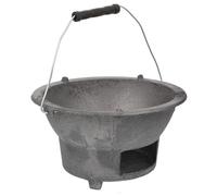EXQUIMEUBLE Plateau de Cuisson au Charbon de Bois en Fonte Argentée Courbe Lisse, pour Barbecue Extérieur et Camping en Plein Air Plusieurs styles