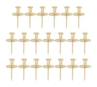 EXQUIMEUBLE Punaises Murales Fixation Facile et Résistante la Rouille 20pcs en Alliage de Zinc Doré , Accroche pour Tableau sans Perçage pour Décoration Murale