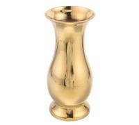 EXQUIMEUBLE Vase Rond en Acier Inoxydable Doré, Design Moderne Minimaliste | Finition Métallique, Base Stable et Structure Solide, Nettoyage Facile, pour Salle à Manger ou Bureau