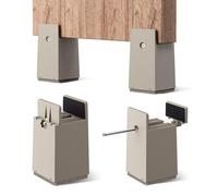 Exsivemy Lot de 4 rehausseurs de lit réglables de 10,2 cm avec pince à vis - Résistants - Convient aux rehausseurs de meubles de 0 à 5,1 cm de largeur - Pour canapé et table - Blanc - A