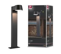 Ext 230v Borne Lumineuse Capea 6w 600lm 3000k Ip44 Aluminium Noir