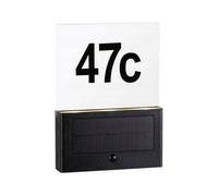 Ext Solaire Applique Numéro De Maison Neda 1w 50lm 2200k Détect Mouv Ip44