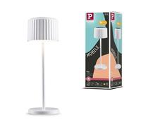 Paulmann Lampe de table Else PL94879 rechargeable solaire USB-C IP44 2700 K dimmable blanc 3,7 W
