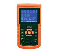 Extech 382100 Analyseur Puissance Triphasé 1200A, Carte SD | 35 paramètres, kW/kVA/kVAR/PF, énergie, 30 000 enregist., pinces courant, cordons tension, adaptateur