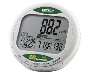 Extech CO210 - Moniteur De CO₂ Et Enregistreur De Données De Qualité De L'Air Intérieur De Bureau