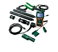 Extech MO290-RK Kit Restauration Eau, Psychromètre Humidité, IR | Psychromètre sans broche 8-en-1, thermomètre IR, sonde marteau, enregistreur USB, mallette robuste