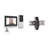EXTEL 720321 Visiophone connecté - sans fil, longue portée 350 mètres - Wave 2, Noir & Mean Well HDR-15-5 Adaptateur Secteur-1 sortie-15 W-Montage sur Rail 5 V 2.4 A-pour Application Industrielle