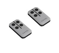Extel Beep, Lot de 2 Télécommandes Portail et Porte de Garage, 4 Boutons, 433.92 MHz, Sécurité Rolling Code, Compatible Extel Umii, Avidsen, Thomson, Astrell, EasyMate, Pile CR2032 Incluse, Gris