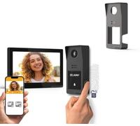 Extel Digital Connect Visiophone 2K Empreinte avec Coque Graphite | Écran tactile 7”, 2 fils jusqu’à 100 m, empreinte, QR temporaire, Extel Connect, IP44, coque graphite incluse
