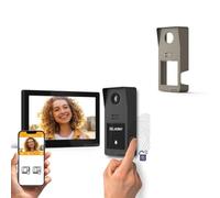 Extel Digital Connect - Visiophone Filaire Connecté WiFi (2,4/5GHz) - Écran Tactile 7 pouces - Caméra 2K Haute Définition - Lecteur Empreinte Digitale & QR Code - Finition Gris Titane