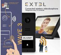 Extel Interphone vidéo Wi-Fi Module d'interphone, Moniteur anthracite, noir