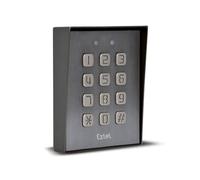 Extel Klavy 3 Clavier à Code Filaire pour Portail, Garage et Gâche | 1 relais NO/NC, code 4 à 8 chiffres, impulsion 1-99 s ou marche/arrêt, 12 V, IP44, touches inox, transformateur inclus