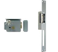 Extel - Serrure électrique - WE 5001/2 BIS, pour ouverture gauche ou droite, protégées par une visière. avec mémoire d'appel - Gris & Ouvre-porte électrique avec fonction mémoire long (25 cm), gris