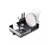 EXTEND STEEL Egouttoir à vaisselle extensible avec bonde Joseph Joseph Inox GRIS