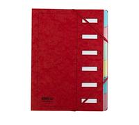 Extendos Mon Dossier Trieur en carte forte vernie 6 compartiments Rouge