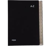 EXTENDOS Trieur Alphabétique 26 Compartiments Noir A4 25 x 33 cm