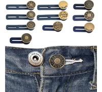 Extenseur de bouton 10pcs pour pantalon, Extenseur de ceinture réglable, Extenseurs de pantalon pour hommes et femmes, Extenseur de ceinture Extenseurs de col élastique pour pantalon pour jeans