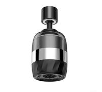 Extenseur de filtre rotatif à 720° avec double pour évier de cuisine - pour anti-éclaboussures 3 modes de débit gris (noir)