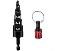 Extenseur de tuyau en cuivre 6 en 1 - Acier au carbone 45# - Extenseur de tube de 6,35 mm à 2,2 cm pour réparation de climatiseur CVC, avec mousqueton et porte-embout (rouge)