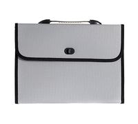 Extensible Chemise Trieur A4 Documents, avec poignée, 13 poches File Folder, Trieur à Soufflets Classeur Rangement Papier, PP accordéon Porte-documents type Boîtier Chemise, Gris, TKD8001 grey