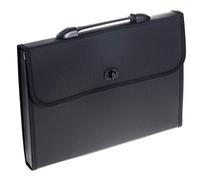 Extensible Chemise Trieur A4 Documents, avec poignée, 13 poches File Folder, Trieur à Soufflets Classeur Rangement Papier, PP accordéon Porte-documents type Boîtier Chemise, Noir, TKD8001 black