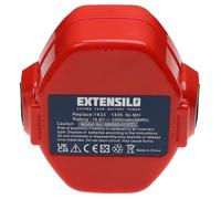 EXTENSILO 2x Batterie compatible avec Makita 1051DZ | 1051DWFE, 4033DZ, 4033D, 4333D, 4332D, 4333DWAE outil électrique (3300 mAh,