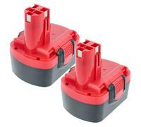 EXTENSILO 2x Batteries remplacement pour Bosch 2 607 335 711, 2 610 909 013, BAT038, BAT040, BAT041 pour outil électrique (3300 mAh, NiMH, 14,4 V)