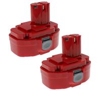 EXTENSILO 2x Batteries compatible avec Makita 6390DWAE, 6936FD, 6936FDWDE, 8390DWAE, 8443D outil électrique (3300 mAh, NiMH, 18 V)
