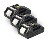 EXTENSILO 3x Batterie compatible avec Makita BML185 | BML184, BML185W, BML185 FlashLight, BML186, BML800 outil électrique (2500 mAh,