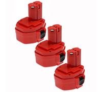 EXTENSILO 3X Batterie Remplacement pour Makita 1434, 192600-1, 1435, 1422, 1422 192600-1, 1433, 1435F, 1420 pour Outil électrique (3300 mAh, NiMH, 14,4 V)