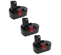 EXTENSILO 3x Batteries compatible avec Bosch GSA 18 VE, GSB 18 VE-2, GSR 18 V, GSR 18 VE-2, GST 18 V outil électrique (3300 mAh, NiMH, 18 V)