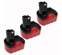 EXTENSILO 3x Batteries compatible avec Bosch GSR 14.4V-2B, GST 14.4V, GWS 14.4V, GWS 14.4V/3B, GWS 14.4VH outil électrique (3300 mAh, NiMH, 14,4 V)