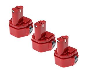 EXTENSILO 3x Batteries compatible avec Greenlee Gator ESG85GL, LS 60 Plus, LS60 outil électrique (3300 mAh, NiMH, 12 V)