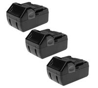 EXTENSILO 3x Batteries compatible avec Hitachi / Hikoki RB 18DSL, UB 18DAL outil électrique, aspirateur (5000 mAh, Li-ion, 18 V)