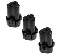 EXTENSILO 3x Batteries compatible avec Makita HS300, HS300D, HS300DW, HS300DWE, HP330W outil électrique (2500 mAh, Li-ion, 10,8 V)